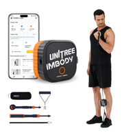Appareil de musculation portable de poche avec pompe à résistance réglable et bandes de résistance pour l'entraînement à domicile