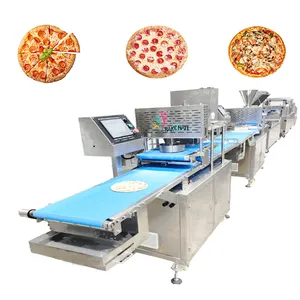 Mesin display dasar Pizza Frozen otomatis lini produksi pembuat Pizza industri