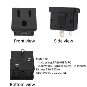 Prise industrielle Nema 5-15R standard américain à 3 trous, 3 broches, 15A 125V, en cuivre certifié, <span class=keywords><strong>prix</strong></span> de gros - Product Image 6