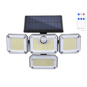 333LED IP65 Lámpara solar a prueba de agua Cabeza ajustable Multiusos <span class=keywords><strong>Sensor</strong></span> de movimiento al aire libre Luz de pared para jardín Inducción humana Solar - Product Image 4