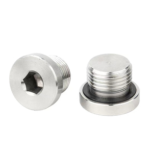 Tapón hexagonal hueco de acero inoxidable con brida hexagonal interior y tornillos de vaso hexagonal - Product Image 1