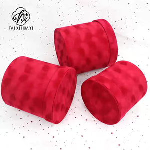 Set <span class=keywords><strong>di</strong></span> 3 Scatole Rigide Cilindriche Rotonde in Velluto Forniture per Fioristi per Confezionamento Bouquet <span class=keywords><strong>di</strong></span> Fiori Freschi Regalo per le Feste - Product Image 4