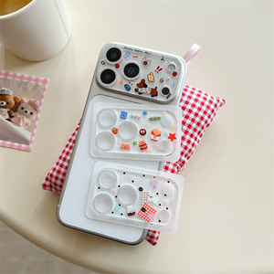 Funda transparente con diseño de animales (perro, gato, alce) y purpurina, con película de vidrio templado 9H para iPhone 17 Pro Max - Product Image 3