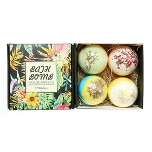 Private Label Best selling 100 gram bath bombs gift set bath salts colorful bath ball