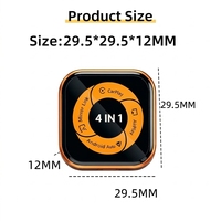 Adaptateur Kaiwo 4-en-1 Carplay Android Auto sans fil, boîte de conversion USB C, dongle sans fil Mirrorlink, adaptateur orange