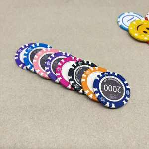 تصميم مونت كارلو قابل للتخصيص 14.g جودة عالية رقائق الطين دائم نمط كازينو مع علبة وعلبة - Product Image 1