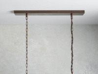 Laila Lustre Rectangulaire Moderne Simple Personnalité Créative Nordique LED Longue Table à Manger bar Lustre en Verre Fumé de Luxe