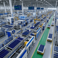 Ligne d'assemblage automatique de panneaux solaires industriels avec surveillance par vision intelligente et configuration modulaire