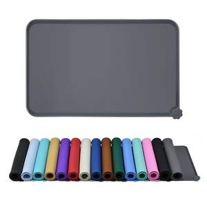 Hot Waterproof Pet Feeding High <b>Raised</b> Edge BPA Free <b>Dog</b> Cat <b>Food</b> Mat Prevent Spills Thick Placemat Water <b>Bowl</b> Pet Supply - Product Image 1