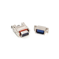 RENHOTEC J36A Contact en laiton, courant nominal 5A, boîtier en alliage d'aluminium, 9 broches, 74 broches, prise mâle Micro-D MIL-Spec, plaqué or