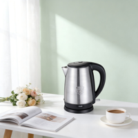 Bouilloire électrique mécanique en acier inoxydable de grande capacité 1,8 L, intérieur en acier inoxydable 304, anti-brûlure à sec, chauffe-eau domestique