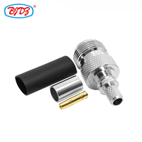 Fabricant de connecteur femelle à sertir de type N pour câble LMR-240 LMR240 H-155 RG59 4D-FB connecteurs coaxiaux coaxiaux RF broche à souder