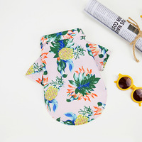 Vente chaude coloré chien vêtements d'été respirant chien de compagnie chemise hawaïenne mince chien gilet de refroidissement pour la plage marche randonnée