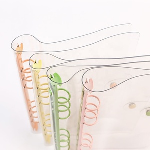 Trong Suốt Đầy Màu Sắc Bền Snap Nút PVC A5 6 Lỗ Chất Kết Dính PVC O Hình Kim Loại Vòng <span class=keywords><strong>Clip</strong></span> Máy Tính Xách Tay - Product Image 2