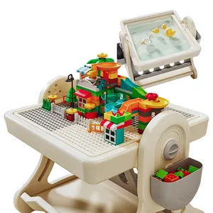 6 в 1 детский игровой стол с подставкой и водным строительным блоком, сенсорный стол с хранилищем и 1 стулом