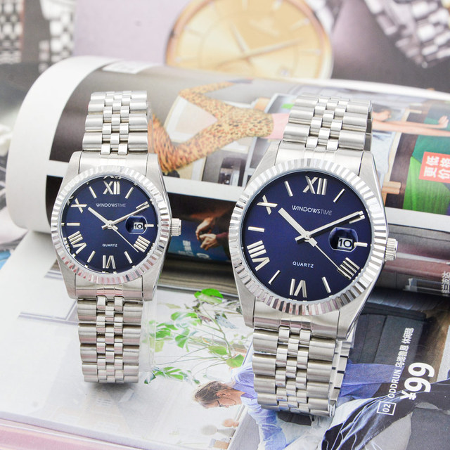 Classic Hot Selling Couple Watch High Quality Waterproof Quartz Men's Women's Stainless Steel Business Watch Pointer Dial