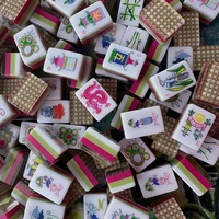 Bestseller - 160 tuiles de mahjong en acrylique - Collection Moxie - Mahjong comme cadeau de vacances