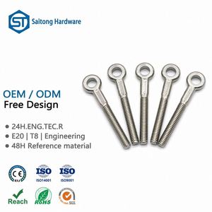 Perno de Ojo de Acero Inoxidable Personalizado M2 de 2.5mm Pulido para Montaje de Maquinaria Industrial y Herrajes de Elevación - Product Image 1