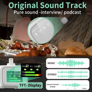 Micrófono inalámbrico dual con pantalla LCD Plug and Play Lavalier Mic para reducción de ruido de teléfono inteligente para entrevista de TikTok YouTube - Product Image 5