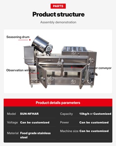 SUN Nueva Máquina Comercial Automática de Tostado Continuo y Saborización para Cacahuetes, Anacardos, Semillas, Nueces Pecanas y Frutos Secos con Aire Caliente - Product Image 4