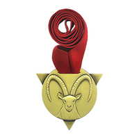 Médaille de sport en métal plaqué or personnalisée avec impression sérigraphique, pas de commande minimum, pas cher, personnalisé