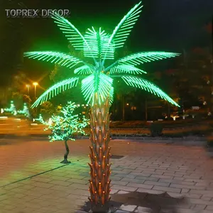 Outdoor Wedding garden decorations led lighted artifical plants palm tree