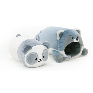 Encantador redondo pequeño Pandaroll vestido extraíble <span class=keywords><strong>mapache</strong></span> traje de felpa con cola de rayas suaves Reversible <span class=keywords><strong>mapache</strong></span> Animal de peluche - Product Image 3