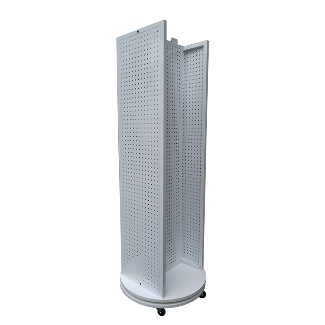 Hardware Shop Floor Standing Rotating Pegboard Stand Hardware Product Display Rack Stand