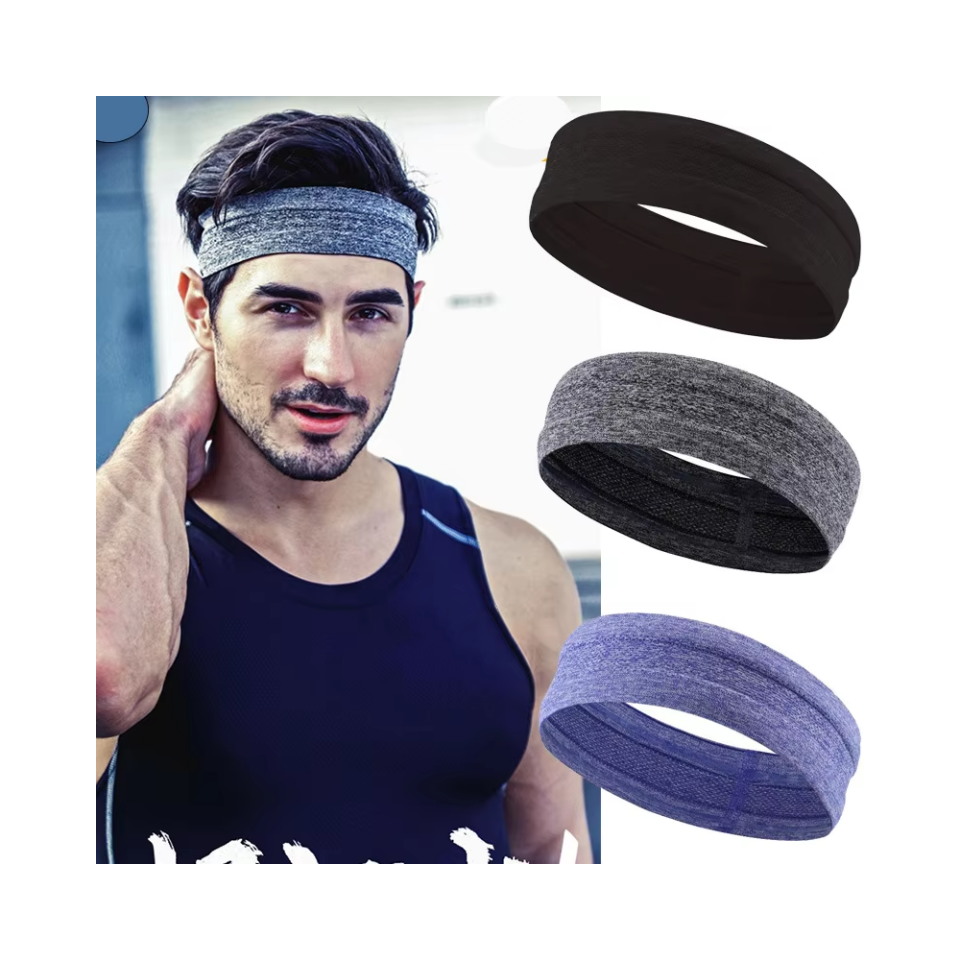 Boys Headband For Kids With Non-Slip Inner Silicone Ring, 8 PCS Nylon