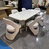 Ensemble de table à manger de luxe Furnistyle haut de gamme, vente chaude, personnalisable, fabricant de meubles en marbre, directement de l'usine
