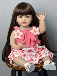 Nouvelle poupée bébé fille réaliste en silicone souple de 55 <span class=keywords><strong>cm</strong></span>, jouet de 22 pouces, princesse, bébé artistique, cadeaux d'anniversaire pour enfants - Product Image 2
