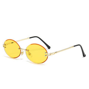 <span class=keywords><strong>Gafas</strong></span> de Sol Elípticas de Moda, Lentes de Color Caramelo, Protección UV380 Personalizada, <span class=keywords><strong>Gafas</strong></span> de Sol para Exteriores, Lentes Transparentes Estilo Océano - Product Image 2