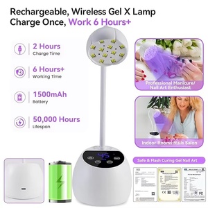 Lampe UV professionnelle 36W pour ongles, séchage rapide, lampe LED de polymérisation, 3 minuteurs, lumière de manucure réglable à 360°, rechargeable, pour gel X, usage domestique - Product Image 5
