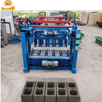 Brique de ciment de sol vibrante à verrouillage semi-automatique faisant des machines 4-35 blocs de ponte d'oeufs creux en béton faisant la machine