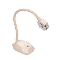 Lámpara UV Portátil Recargable con Cuello de Cisne Flexible de 360° para Uñas de Gel, Mini Lámpara de Arte de Uñas de Plástico con USB para el Hogar