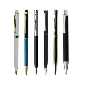 New Arrival Custom Logo Metal Slim <b>Pen</b> Rose <b>Gold</b> and Silver Ball Stylus for Advertising 1.0Mm Writing Width - Product Image 2