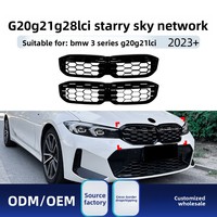 Calandre avant compatible avec BMW Série 3 G20 G21 G28 LCI 2023+ – Pièces de modification pour calandre ciel étoilé et calandre météore – Pare-chocs de voiture