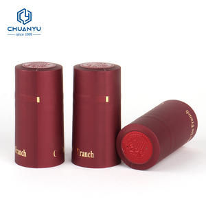 Capsules de vin en PVC bordeaux de luxe avec logo personnalisé, scellés thermorétractables durables pour bouteilles de vin - Product Image 1