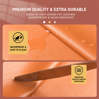 Tissu en cuir PU ciré KEMERLIN, simili cuir souple en rouleau pour vêtements, canapés, sellerie automobile, sièges de chaise - Résistant à l'eau