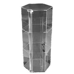 Cassa acrilica di bloccaggio dell'esposizione della vetrina rotante del controsoffitto girevole all'ingrosso grande per gli orologi, gioielli - Product Image 6