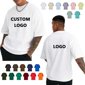 Camisetas de Algodón 100% de 250 g/m² para <span class=keywords><strong>Hombre</strong></span> al por Mayor, de Bajo Precio, Oversize, Cuello Redondo, Estilo Boxy - Camisetas Lisas de Alta Calidad para Personalizar con Logotipo, Estilo Urbano - Product Image 3