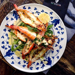 Platos de cena personalizados hechos a mano, vajilla de porcelana de estilo <span class=keywords><strong>italiano</strong></span>, plato de cerámica para restaurante - Product Image 3