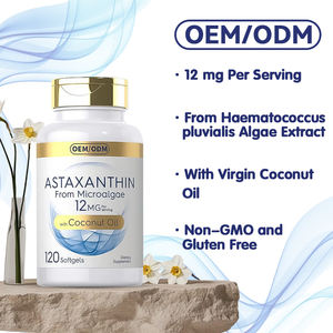 Capsule di Astaxantina OEM Forniscono Supporto Antiossidante, Favoriscono la Salute della Pelle e il Comfort Oculare da Estratto di Microalghe - Product Image 2