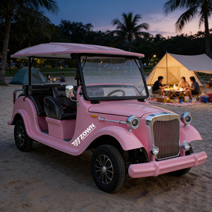 Voiture électrique vintage au design européen classique, durable, pour le transport touristique dans les zones panoramiques - Product Image 1