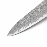 Couteau de chef Damas de 8 pouces, couteau de cuisine professionnel, couteau de cuisinier à motif classique