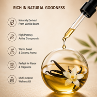 Huile Essentielle de Vanille 100% Pure Certifiée Biologique Distillée à la Vapeur Fraîche pour Soins de la Peau, Aromathérapie, Massage Corporel, Relaxation et Plus Encore