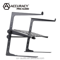 Soporte para Portátil de Aluminio Accuracy Pro Audio DJS002, Plegable y Ajustable, Soporte Pasivo para Equipos de DJ, Económico