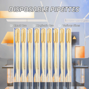 Pipeta cuentagotas desechable de plástico de 0.2, 0.5, 1, 2, 3, 5, 10 ml para laboratorio, transferencia Pasteur, para medición precisa de líquidos - Product Image 2