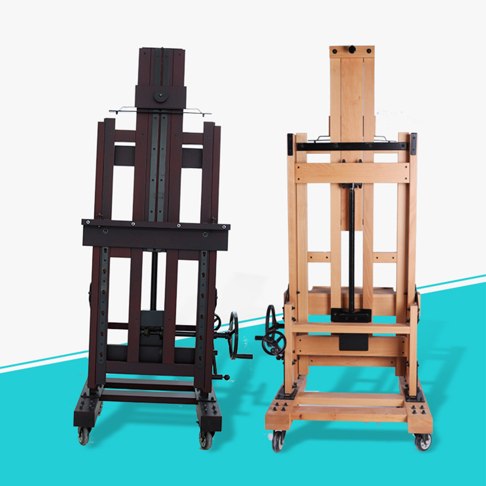 Высокое качество Профессиональный Большой H-образный регулируемый французский Дисплей мольберт с колесами