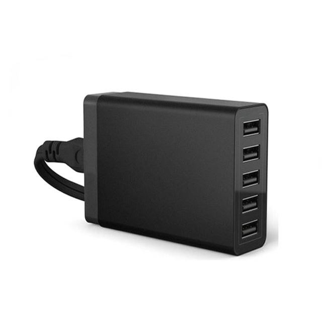 Customized 5/6/8/10-Port USB Desktop Portable Smart Charger Adapter for Phones/tablet, 5-Port 5V/8A 40W Charger Block